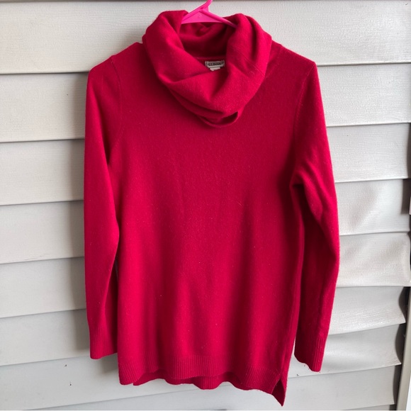 L.L. Bean Sweaters - L.L. Bean 100% Cashmere Cowl Neck Sweater Red Size M Quiet Luxury Classic Soft